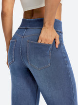 IUGA FlexDenim® High Waist Stretch Pull On Straight-Leg Jeans With Pockets