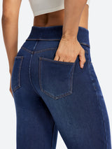 IUGA FlexDenim® High Waist Stretch Pull On Straight-Leg Jeans With Pockets