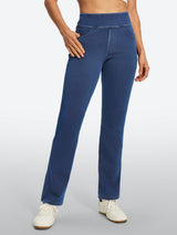 IUGA FlexDenim® High Waist Stretch Pull On Straight-Leg Jeans With Pockets