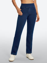 IUGA FlexDenim® High Waist Stretch Pull On Straight-Leg Jeans With Pockets