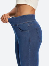 IUGA FlexDenim® High Waist Stretch Pull On Straight-Leg Jeans With Pockets