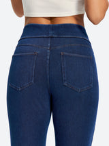 IUGA FlexDenim® High Waist Stretch Pull On Straight-Leg Jeans With Pockets