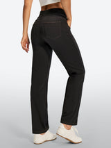 IUGA FlexDenim® High Waist Stretch Pull On Straight-Leg Jeans With Pockets
