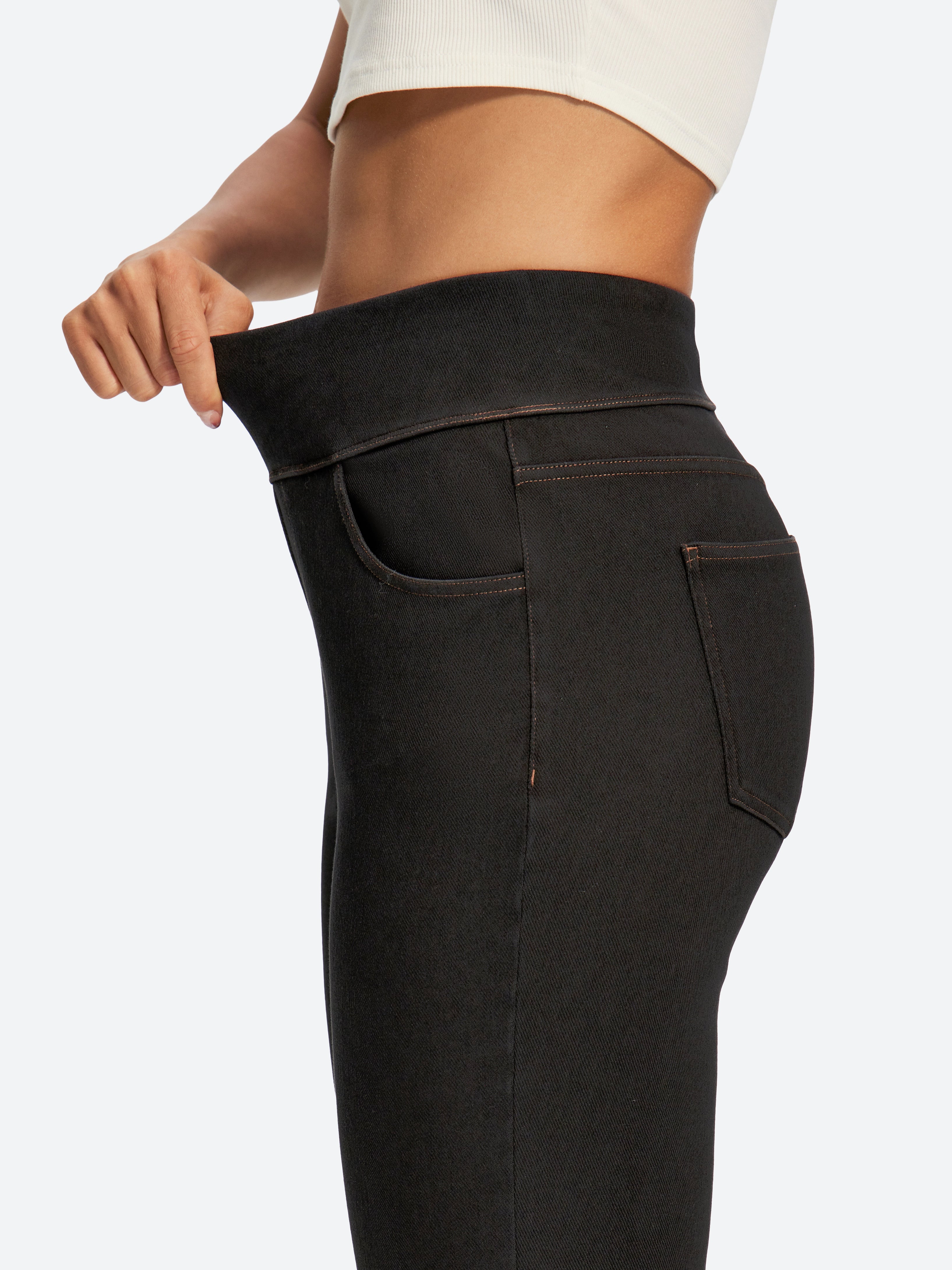 IUGA FlexDenim® High Waist Stretch Pull On Straight-Leg Jeans With Pockets