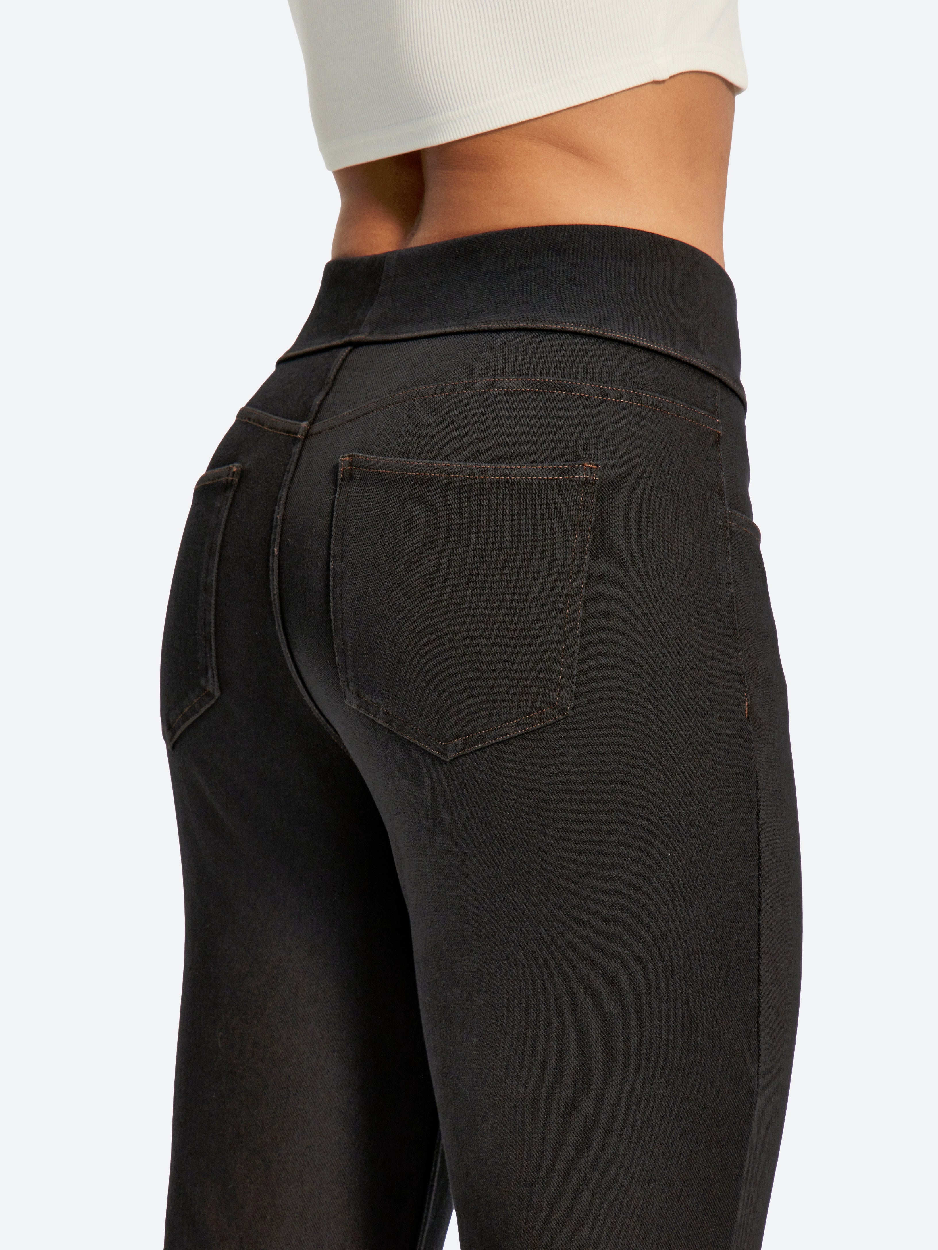 IUGA FlexDenim® High Waist Stretch Pull On Straight-Leg Jeans With Pockets