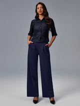 IUGA Wide-Leg Drapey Stretch Work Pants With Pockets | Affordable Yoga Leggings & Activewear by IUGA