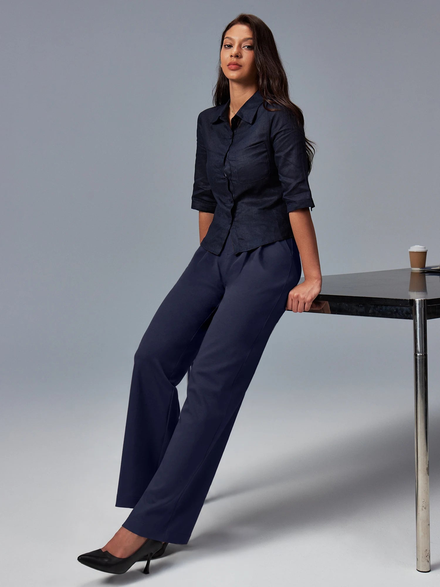 IUGA Wide-Leg Drapey Stretch Work Pants With Pockets | Affordable Yoga Leggings & Activewear by IUGA