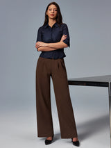 IUGA Wide-Leg Drapey Stretch Work Pants With Pockets | Affordable Yoga Leggings & Activewear by IUGA