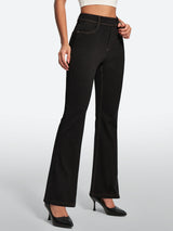 IUGA FlexDenim® Stretch Pull On High Waist Bootcut Jeans With Pockets