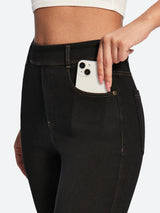 IUGA FlexDenim® Stretch Pull On High Waist Bootcut Jeans With Pockets