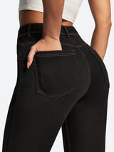 IUGA FlexDenim® Stretch Pull On High Waist Bootcut Jeans With Pockets