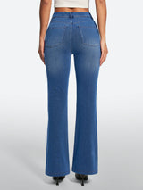 IUGA FlexDenim® Stretch Pull On High Waist Bootcut Jeans With Pockets