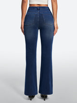 IUGA FlexDenim® Stretch Pull On High Waist Bootcut Jeans With Pockets