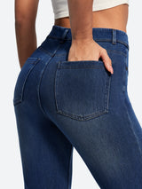 IUGA FlexDenim® Stretch Pull On High Waist Bootcut Jeans With Pockets