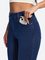 IUGA FlexDenim® Stretch Pull On High Waist Bootcut Jeans With Pockets