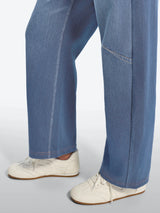IUGA FlexDenim® Soft Pull-On Barrel-Leg Stretch Denim Pants With 4 Pockets