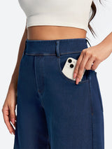 IUGA FlexDenim® Soft Pull-On Barrel-Leg Stretch Denim Pants With 4 Pockets