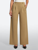 IUGA Wide-Leg Drapey Stretch Work Pants With Pockets | Affordable Yoga Leggings & Activewear by IUGA