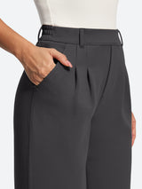IUGA Wide-Leg Drapey Stretch Work Pants With Pockets | Affordable Yoga Leggings & Activewear by IUGA