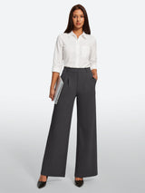 IUGA Wide-Leg Drapey Stretch Work Pants With Pockets | Affordable Yoga Leggings & Activewear by IUGA