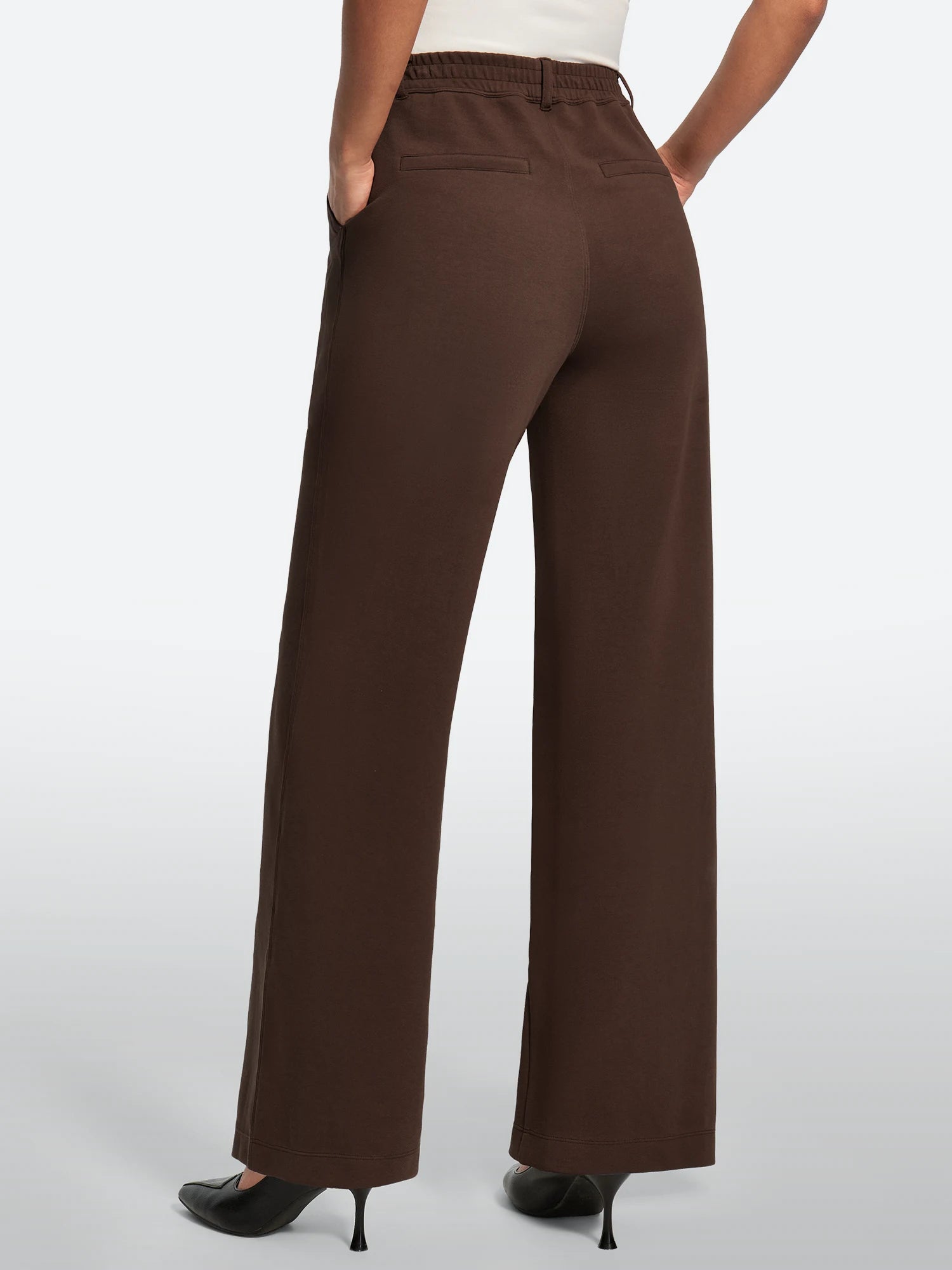IUGA Wide-Leg Drapey Stretch Work Pants With Pockets | Affordable Yoga Leggings & Activewear by IUGA