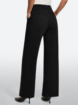 IUGA Wide-Leg Drapey Stretch Work Pants With Pockets | Affordable Yoga Leggings & Activewear by IUGA