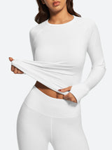 IUGA Women’s Thermal Fleece Set Stretch Base Layer With Thumbholes