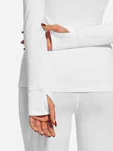 IUGA Women’s Thermal Fleece Set Stretch Base Layer With Thumbholes
