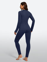 IUGA Women’s Thermal Fleece Set Stretch Base Layer With Thumbholes