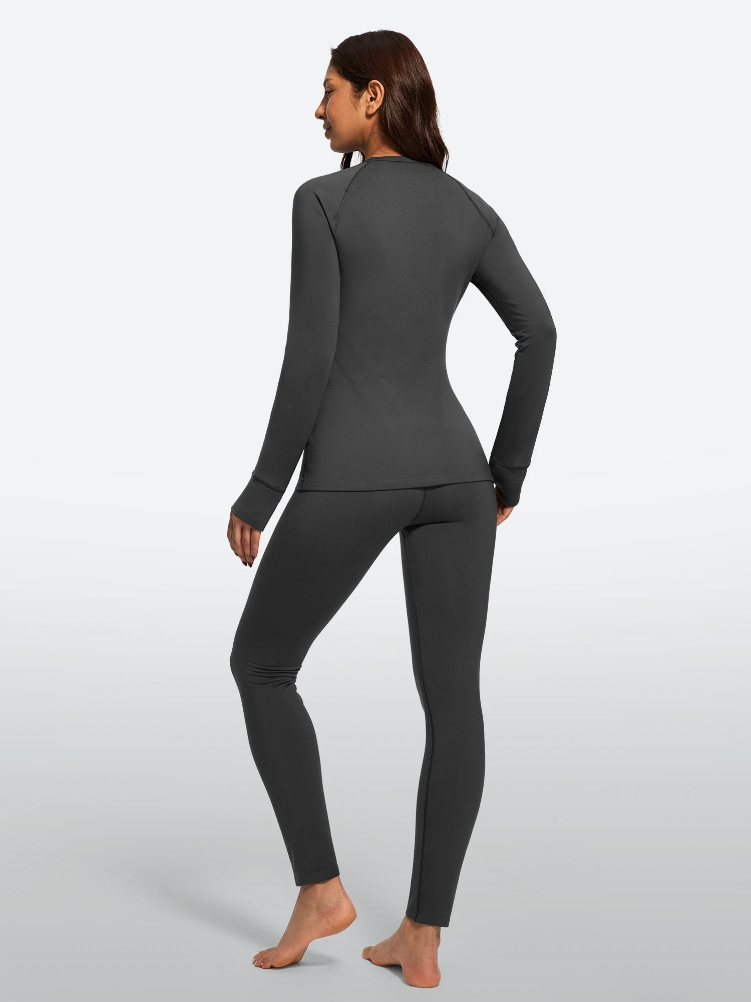 IUGA Women’s Thermal Fleece Set Stretch Base Layer With Thumbholes