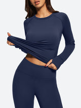 IUGA Women’s Thermal Fleece Set Stretch Base Layer With Thumbholes