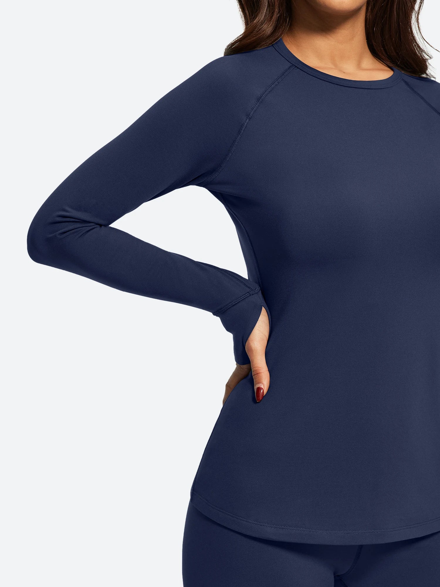 IUGA Women’s Thermal Fleece Set Stretch Base Layer With Thumbholes