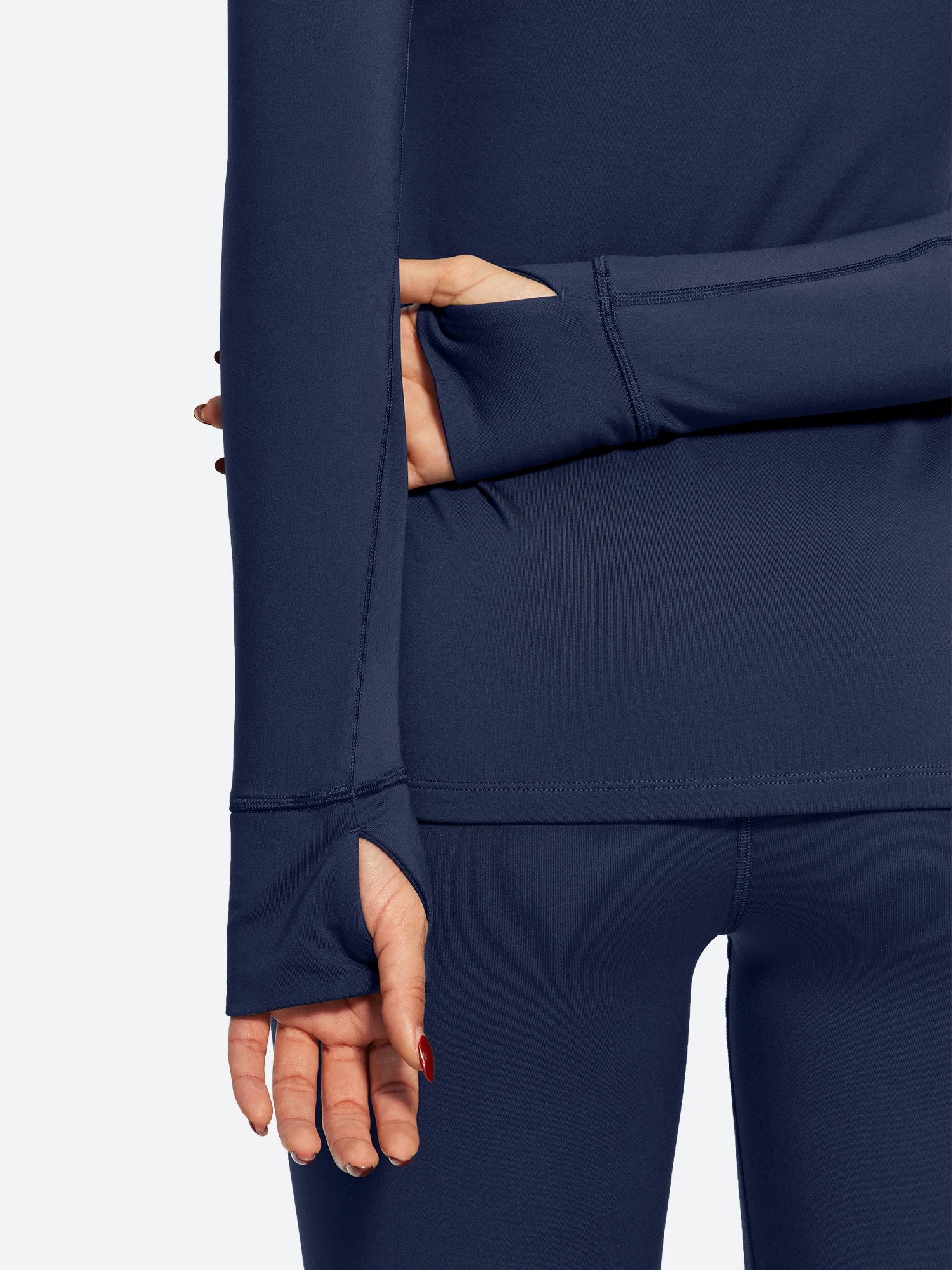 IUGA Women’s Thermal Fleece Set Stretch Base Layer With Thumbholes