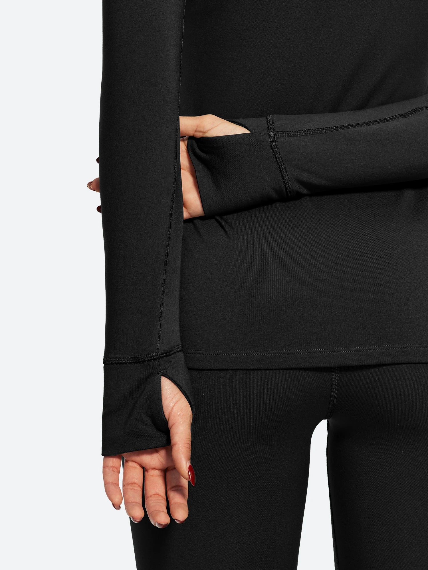 IUGA Women’s Thermal Fleece Set Stretch Base Layer With Thumbholes