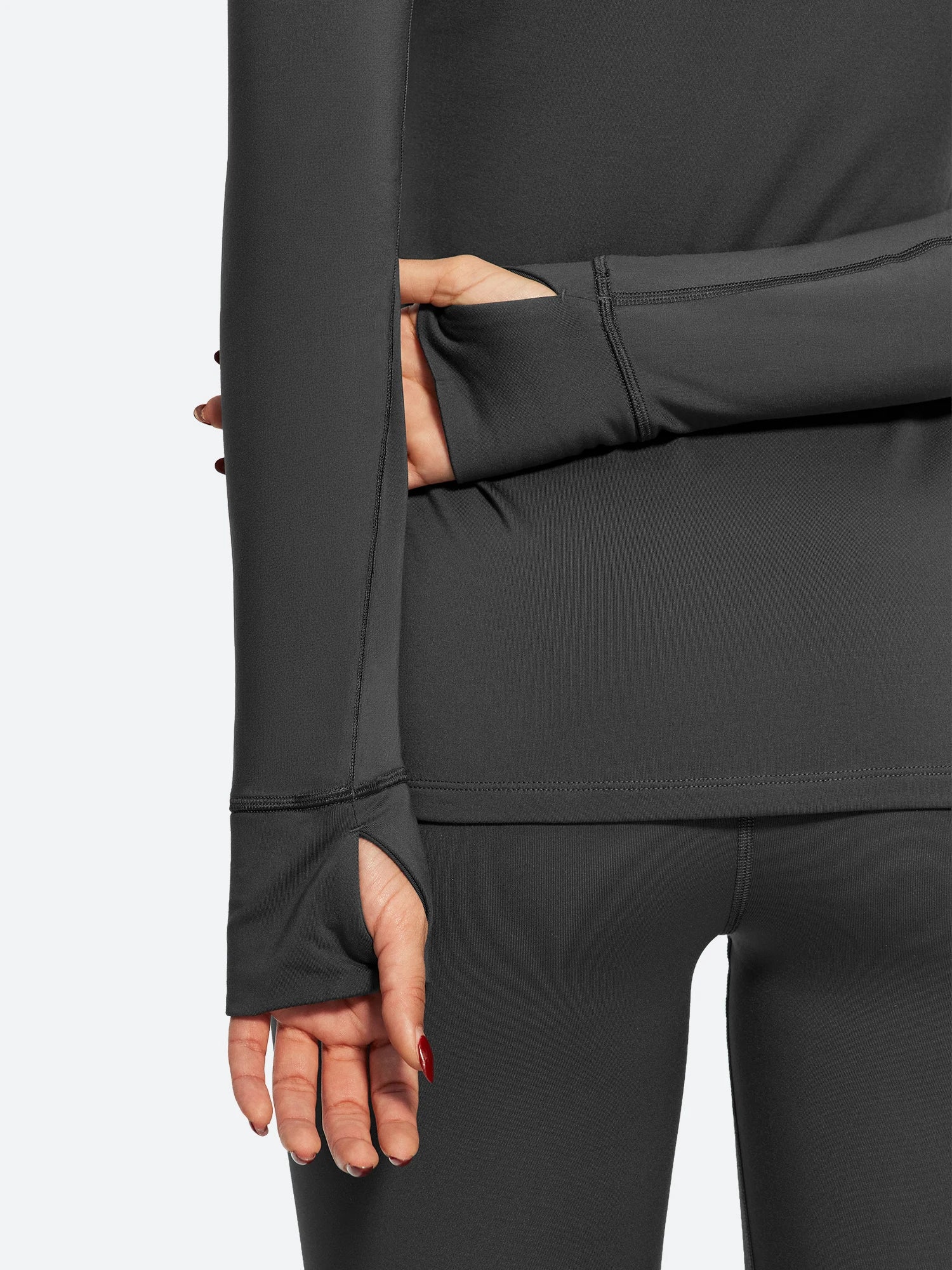 IUGA Women’s Thermal Fleece Set Stretch Base Layer With Thumbholes