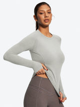 IUGA Long Sleeve Active Top Seamless Stretch Workout Shirt With Thumbholes | Affordable Yoga Leggings & Activewear by IUGA