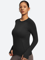 IUGA Long Sleeve Active Top Seamless Stretch Workout Shirt With Thumbholes | Affordable Yoga Leggings & Activewear by IUGA
