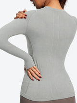 IUGA Long Sleeve Active Top Seamless Stretch Workout Shirt With Thumbholes | Affordable Yoga Leggings & Activewear by IUGA