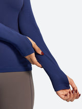 IUGA Long Sleeve Active Top Seamless Stretch Workout Shirt With Thumbholes | Affordable Yoga Leggings & Activewear by IUGA