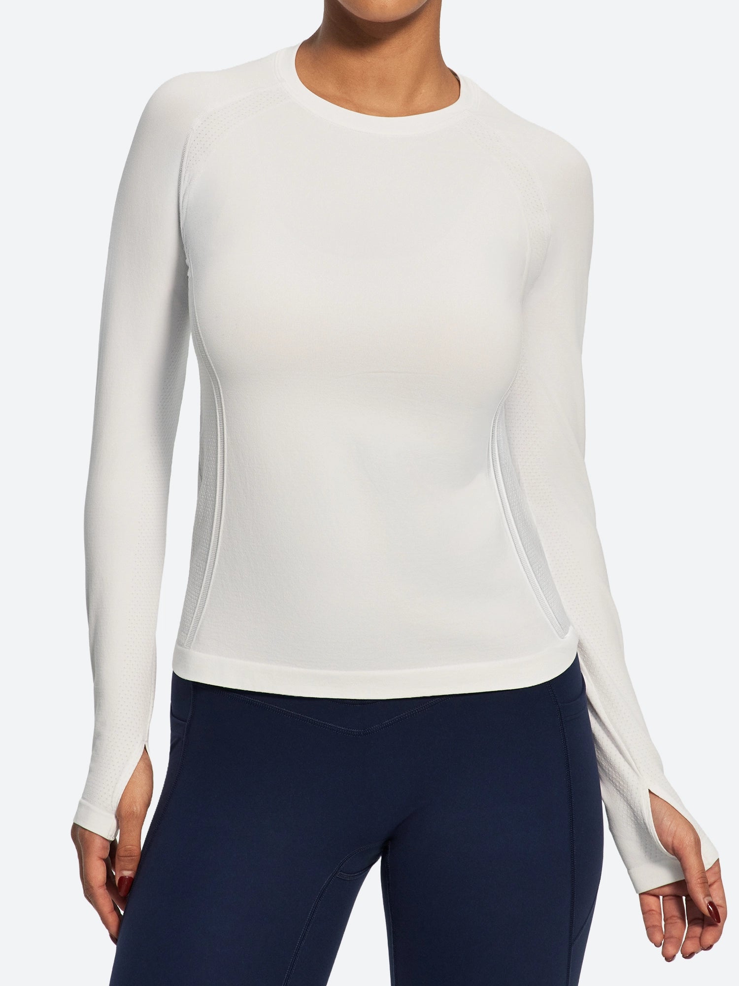 IUGA Long Sleeve Active Top Seamless Stretch Workout Shirt With Thumbholes | Affordable Yoga Leggings & Activewear by IUGA