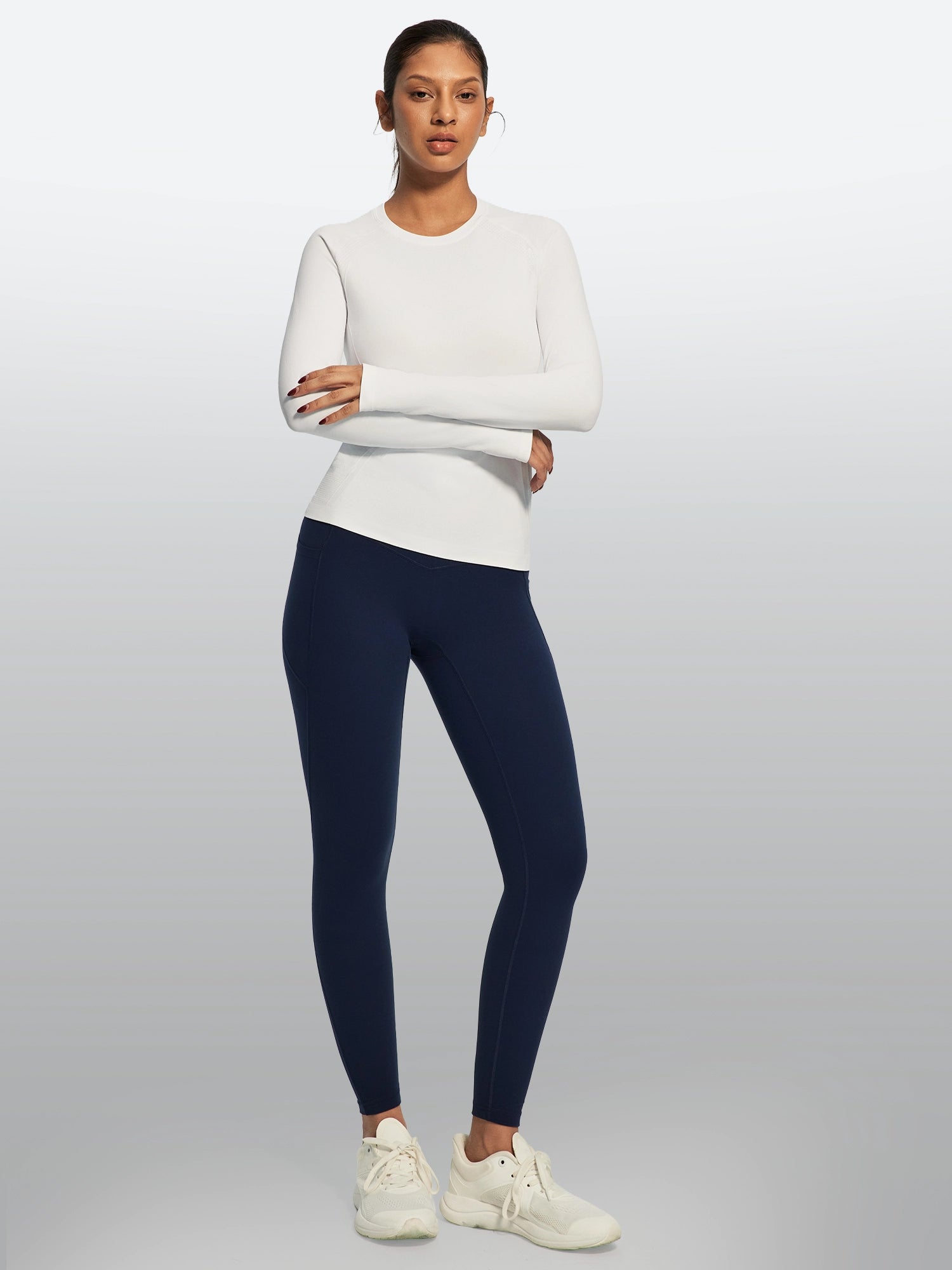 IUGA Long Sleeve Active Top Seamless Stretch Workout Shirt With Thumbholes | Affordable Yoga Leggings & Activewear by IUGA