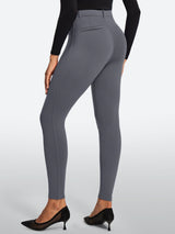 IUGA HeatLab® Fleece Lined Pull On High Waisted Dress Pants With Pockets