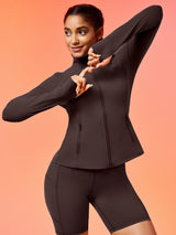 IUGA FlexTight Full Zip Lightweight Running Track Jacket With Thumbholes
