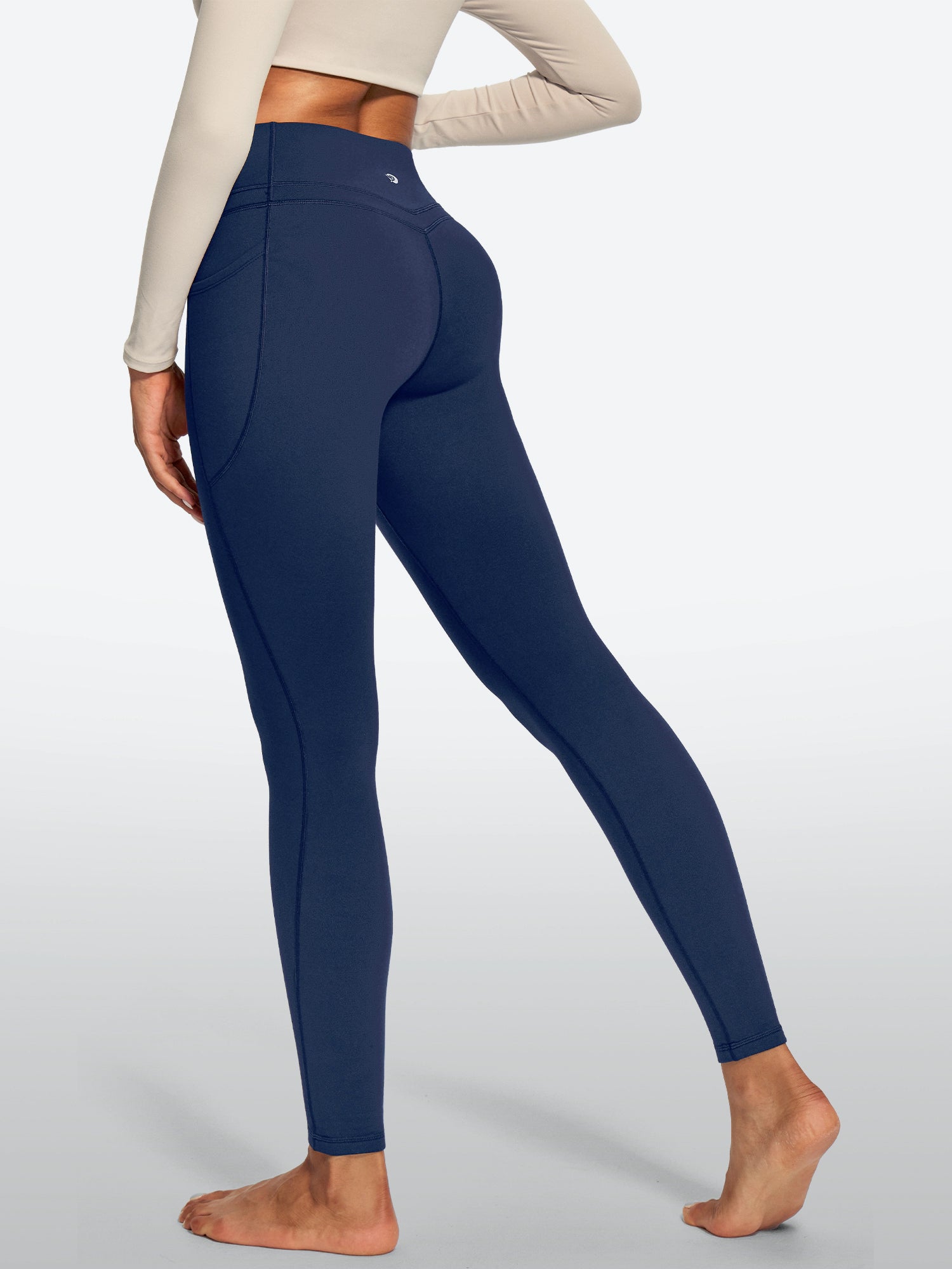 IUGA Heatlab® Sandwich Waistband Fleece Lined No Front Seam Leggings