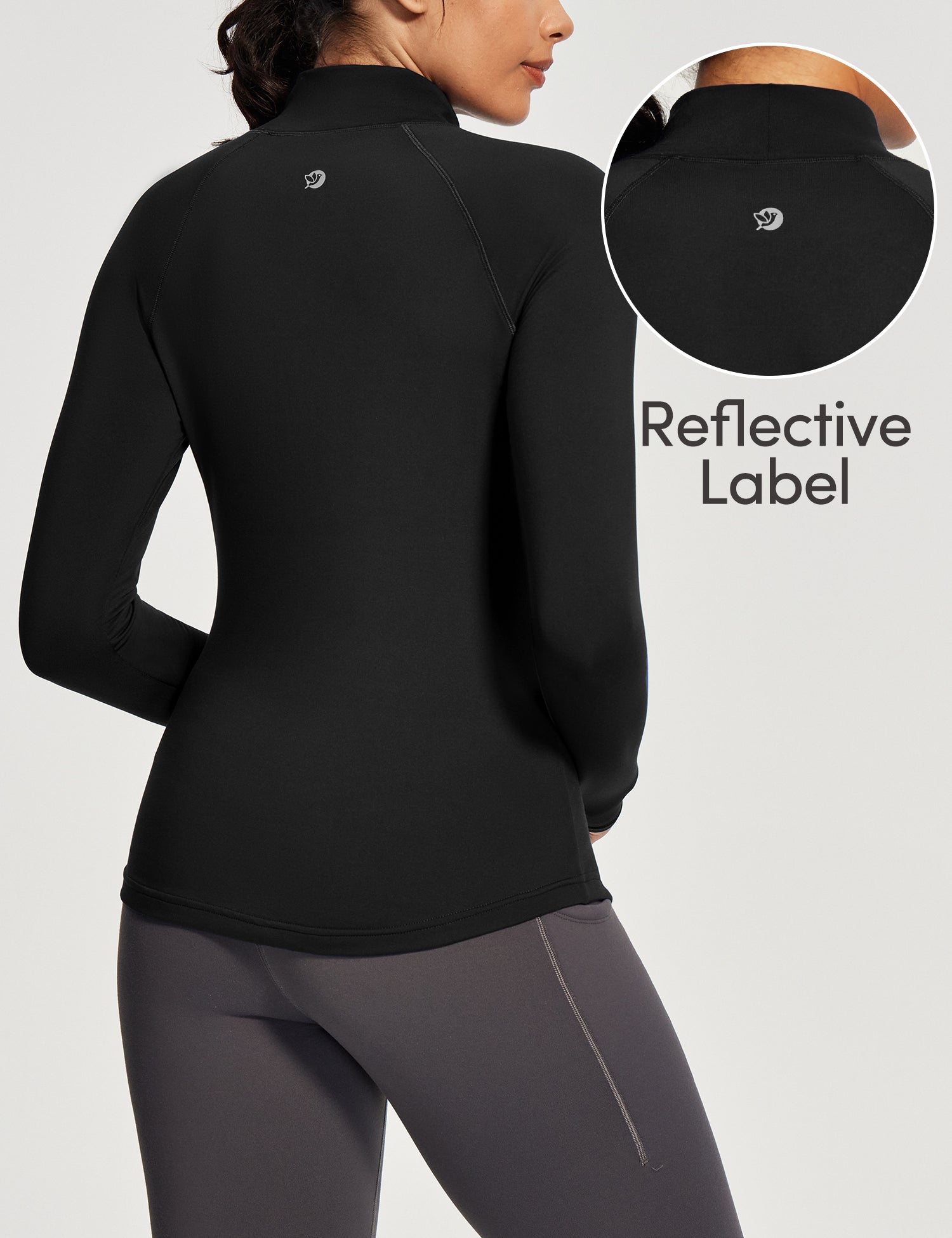 IUGA Turtleneck Long Sleeve Fleece Lined Thermal Shirts With Pockets - IUGA