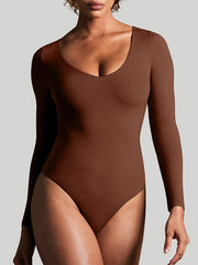 IUGA BUTTERLAB™ Long Sleeve V Neck Bodysuits for Women