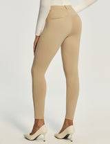 IUGA Fleece Lined Pull On High Waisted Dress Pants With Pockets - IUGA