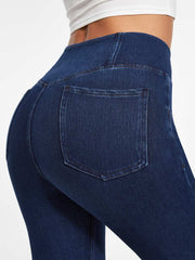 IUGA High Waist Crossover Flare Jeans for Women With Pockets