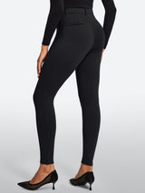 IUGA HeatLab® Fleece Lined Pull On High Waisted Dress Pants With Pockets