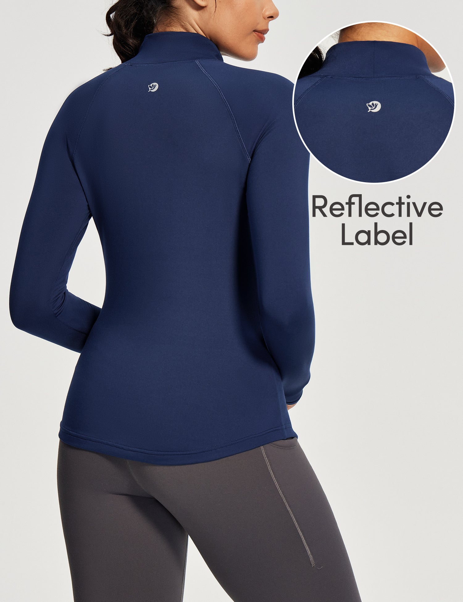 IUGA Turtleneck Long Sleeve Fleece Lined Thermal Shirts With Pockets - IUGA